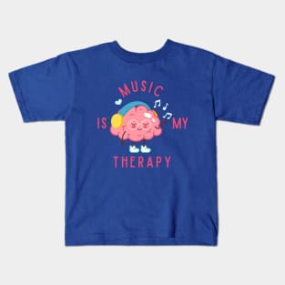 Music is my therapy Kids T-Shirt